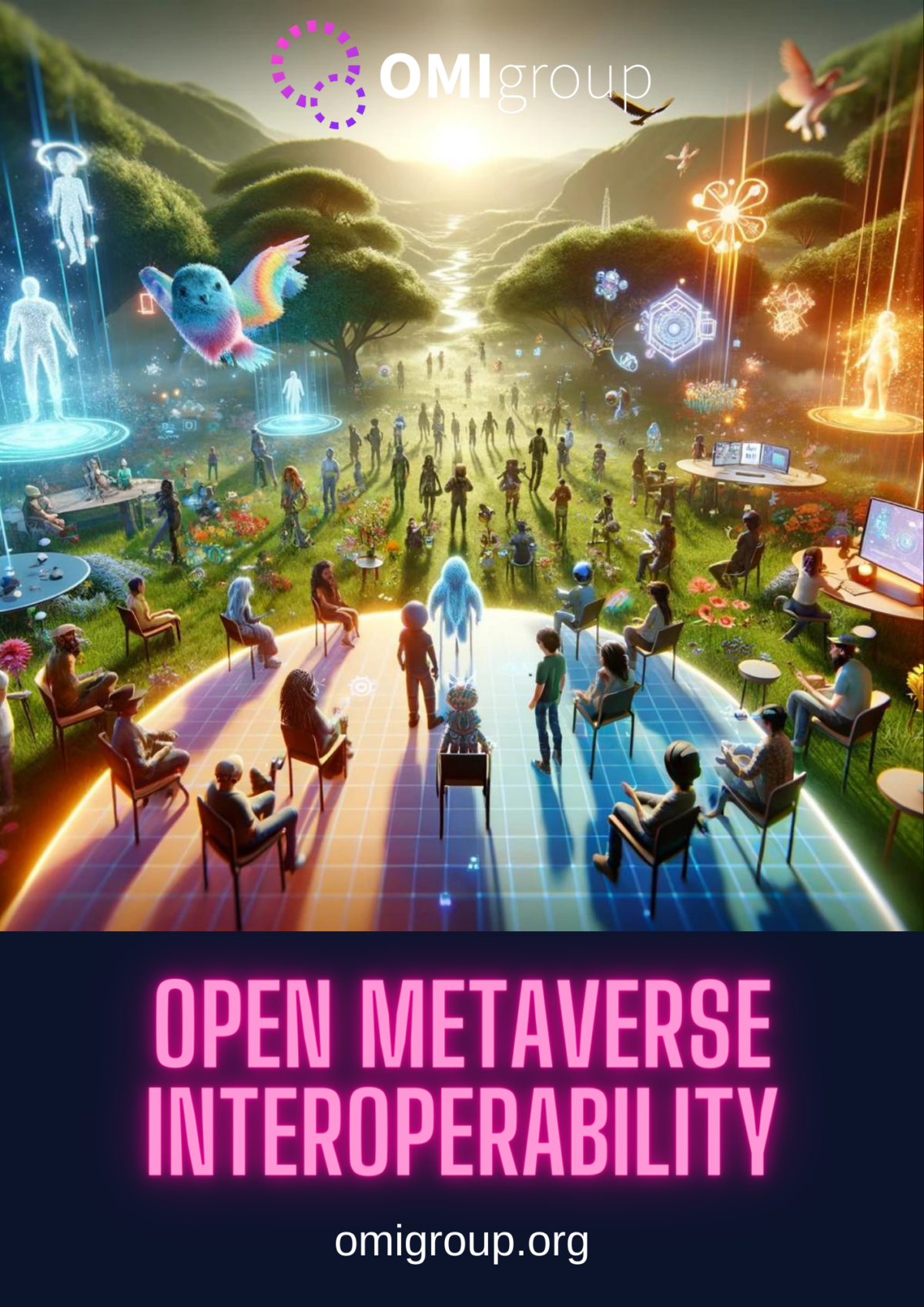 cover image for OMI blogpost, showing a utopian world